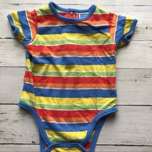 Little Me Baby Colorful Stripe Short Sleeve Onesie